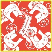 夏目友人帳 ミニタオルB  橙＋黄色