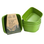 4pc Square Bowl Set Green