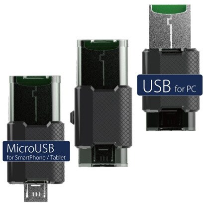 MicroUSB＆USB両対応MicroSDカードリーダー SD-CRMMA2