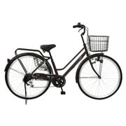 ノーパンクタイヤ自転車 STANDARD-6S 27型 外装6段変速 ブラウン FP-CC276W-SP