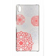 DCS-Z5SOK-A [Design Clear Case for Xperia Z5 花模様 切り紙作家矢口加奈子デザイン レッド×シルバー]