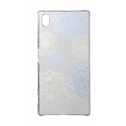 DCS-Z5SOK-B [Design Clear Case for Xperia Z5 花模様 切り紙作家矢口加奈子デザイン ライトイエロー×オリエンタルブルー]