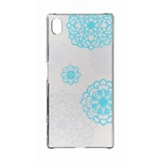 DCS-Z5SOK-E [Design Clear Case for Xperia Z5 花模様 切り紙作家矢口加奈子デザイン オーキッドグレー×アクアマリン]