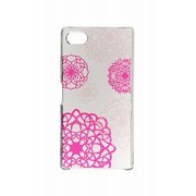 DCS-Z5CSOK-B [Design Clear Case for Xperia Z5 Compact 花模様 切り紙作家矢口加奈子デザイン コーラルレッド×ライトサーモン]