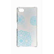 DCS-Z5CSOK-C [Design Clear Case for Xperia Z5 Compact 花模様 切り紙作家矢口加奈子デザイン ディープスカイブルー×スカイブルー]