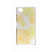 DCS-Z5CSOK-D [Design Clear Case for Xperia Z5 Compact 花模様 切り紙作家矢口加奈子デザイン オレンジ×グリーンイエロー]