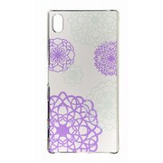 DCS-Z5PSOK-B [Design Clear Case for Xperia Z5 Premium 花模様 切り紙作家矢口加奈子デザイン グレープ×スカイグリーン]