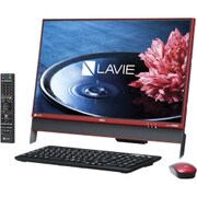 LAVIE Desk All-in-one DA370/23.8型ワイド/Celeron-3855U/HDD 1TB/4GB/DVDスーパーマルチ/Windows 10 Home 64ビット/Office Personal Premium プラスOffice365サービス/レッド PC-DA370EAR