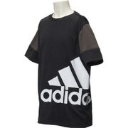 BIK88-AP3704-J130 [KIDS BOYS エッセンシャルズ スーパービッグロゴ Tシャツ ジュニアサイズ 130cm ブラック]
