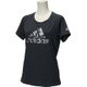 BIL09-AP3779-J/L [UV グラフィックロゴ半袖Tシャツ レディース Lサイズ ダークグレー]