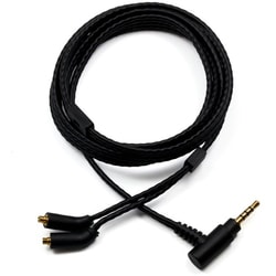 MMCXコネクタ付イヤホンケーブル 2.5mm 4極ミニプラグ 3E-OFC-25BAL ブラック
