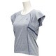 BIK67-AP1463-J/M [W ヨガ 3S ブラカップ付き 半袖Tシャツ レディース Mサイズ ミネラルブルーS16]