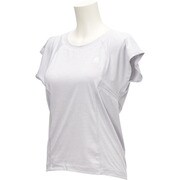 BIK67-AP1465-J/M [W ヨガ 3S ブラカップ付き 半袖Tシャツ レディース Mサイズ ライトグレーヘザー]
