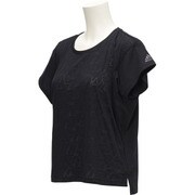 BIK65-AP1476-J/L [W ヨガ バーンアウト 半袖Tシャツ レディース Lサイズ ブラック]