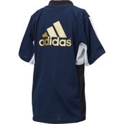 BIN22-AP2710-J120 [クライマライト半袖 2ボタンTシャツ ジュニアサイズ カレッジネイビー]