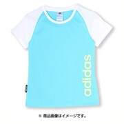 BIM14-AP5051-J150 [KIDS Girls エッセンシャルズ リニアロゴTシャツ キッズ 150サイズ ブルーグロー]