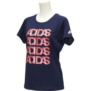 BIL08-AP3773-J/L [UV グリッターTシャツ 半袖 レディース Lサイズ カレッジネイビー]