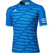 BHA05-AP6108-J/M [エックス Rengipremier 姿勢制御 グラフィック トレーニングジャージー半袖 メンズ M ショックブルーS16]