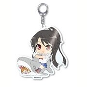 ハイスクール・フリート キャライド アクリルキーホルダー ましろ on サメのぬいぐるみ [キャラクターグッズ]