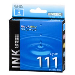 互換インクカートリッジ ブラザー LC111C シアン（染料） INK-B111B-C