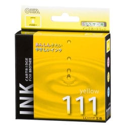 互換インクカートリッジ ブラザー LC111Y イエロー（染料） INK-B111B-Y