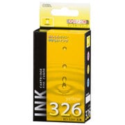 互換インクカートリッジ キヤノン BCI-326Y イエロー(染料) INK-C326B-Y