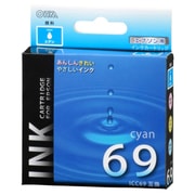 互換インクカートリッジ エプソン ICC69 シアン(顔料) INK-E69B-C