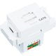 LAN用モジュラーコンセント 扉式ばね付 カテゴリー6（CAT6） ホワイト NDG8088(WW)