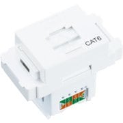 LAN用モジュラーコンセント 扉式ばね付 カテゴリー6（CAT6） ホワイト NDG8088(WW)