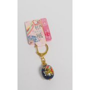 和風なつめ玉キーホルダー紺（彩）