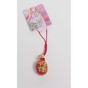 和風なつめ玉根付赤（彩）