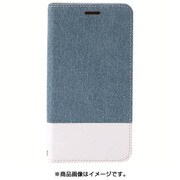 Galaxy S7 edge 薄型ファブリックケース PRIME Fabric デニム柄(ライトブルー/ホワイト) LP-GS7ELPFDMB