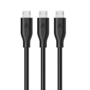 PowerLine MicroUSBケーブル 0.9m 3本セット ブラック B8132016