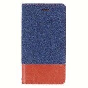 LP-XPXPLPFDMA [Xperia X Performance 薄型ファブリックケース PRIME Fabric デニム柄 インディゴ/ブラウン]