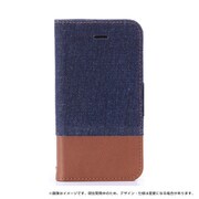AQUOS ZETA/AQUOS SERIE/AQUOS Xx3 薄型ファブリックケース PRIME Fabric デニム(インディゴ/ブラウン) LP-SH04HLPFDMA