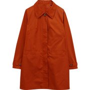 レインコート ステンカラーコート レッド レディース M