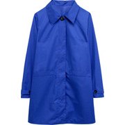 レインコート ステンカラーコート ブルー レディース L