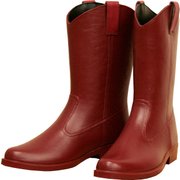 レインブーツウエスタン レッド レディース M