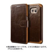 GALAXY S7 Edge 対応 Dandy Layered Leather PUレザーケース ダークブラウン×ブラウン