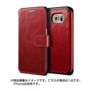 GALAXY S7 Edge 対応 Dandy Layered Leather PUレザーケース ディープレッド×ブラック