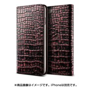 iPhone6/iPhone 6s 対応 Genuine Croco diary 牛本革レザーケース ローズピンク