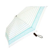 8620 [レディース 折畳傘 フラワーボーダー グリーン 50cm]