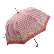 70756 [レディース 長傘 花 レッド 60cm]