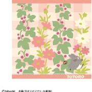 ジブリ トトロ ミニタオル 草花 ピンク