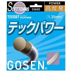 テックガット テックパワー SS605 ナチュラル [軟式テニスガット]