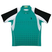 ユニ ゲームシャツ T1412 エメラルドグリーン(46) Sサイズ [テニスウェア 半袖シャツ ユニセックス]