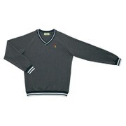 W1402-3-XL [ユニ Vネックトレーナー XLサイズ ブラック杢]