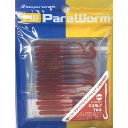 PW-CURLY #042クリアレッド [パラワーム カーリーテイル クリアレッド]