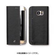 Galaxy S7 edge用 手帳型 バッファローダイアリー ケース ブラック Z44087S7E