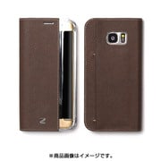 Galaxy S7 edge用 手帳型 バッファローダイアリー ケース ブラウン Z44085S7E